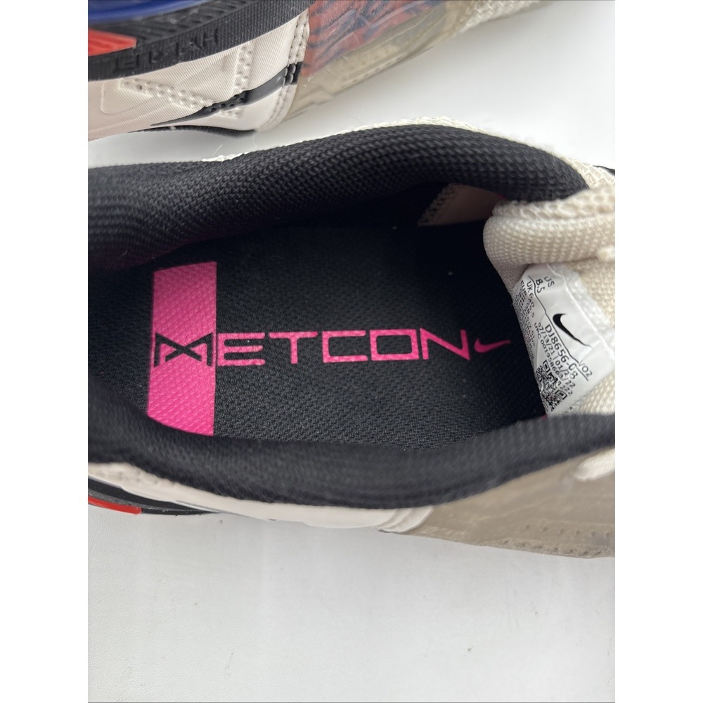 Nike Metcon Women's Size 8.5 Hyperlift White Mesh Tiger Stripe Side Lock Laces - Picture 11 of 12